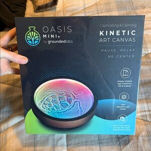 Oasis Mini Kinetic Art Canvas by groundedlabs - Mesmerizing Multicolor Display